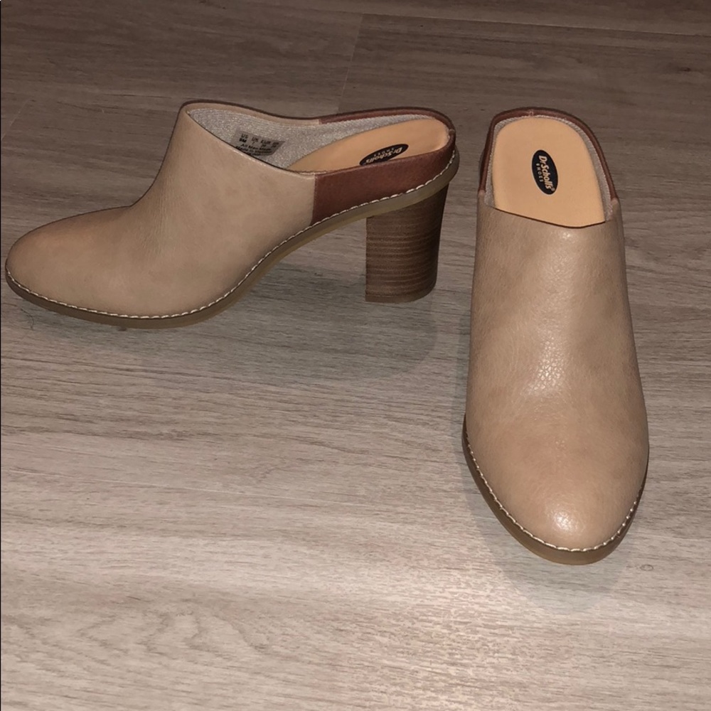 Dr Scholl’s Heel Mules, Putty (Size 9)